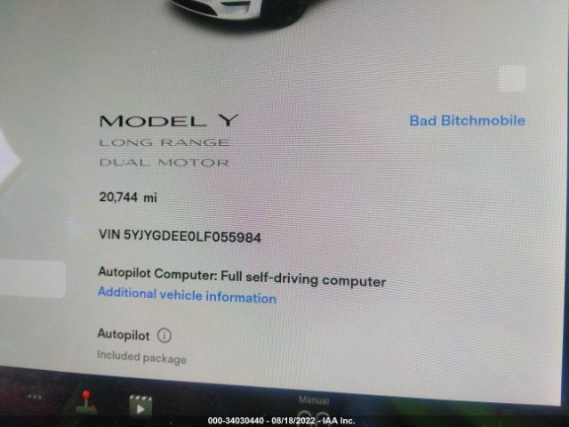 Photo 6 VIN: 5YJYGDEE0LF055984 - TESLA MODEL Y 