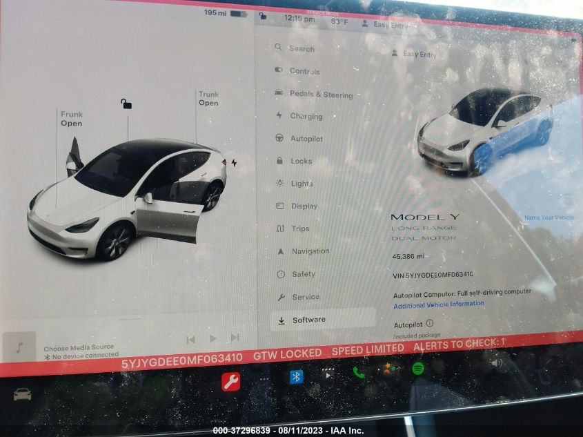 Photo 6 VIN: 5YJYGDEE0MF063410 - TESLA MODEL Y 