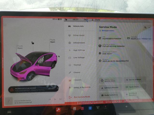 Photo 8 VIN: 5YJYGDEE1LF046596 - TESLA MODEL Y 