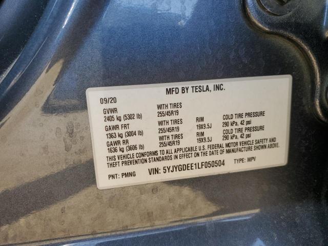 Photo 12 VIN: 5YJYGDEE1LF050504 - TESLA MODEL Y 