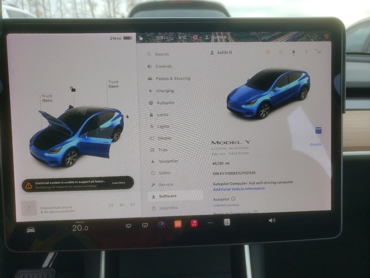 Photo 8 VIN: 5YJYGDEE1LF051135 - TESLA MODEL Y 