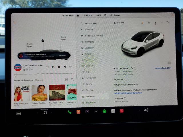 Photo 8 VIN: 5YJYGDEE1MF142522 - TESLA MODEL Y 