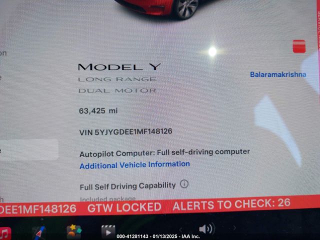 Photo 6 VIN: 5YJYGDEE1MF148126 - TESLA MODEL Y 