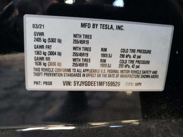 Photo 13 VIN: 5YJYGDEE1MF159529 - TESLA MODEL Y 