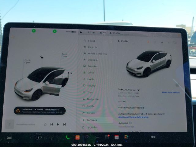 Photo 6 VIN: 5YJYGDEE1MF160910 - TESLA MODEL Y 