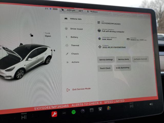 Photo 8 VIN: 5YJYGDEE1MF262465 - TESLA MODEL Y 