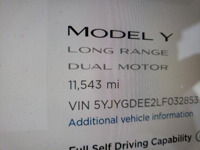 Photo 7 VIN: 5YJYGDEE2LF032853 - TESLA MODEL Y 