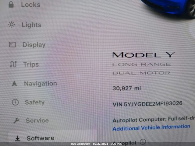 Photo 6 VIN: 5YJYGDEE2MF193026 - TESLA MODEL Y 