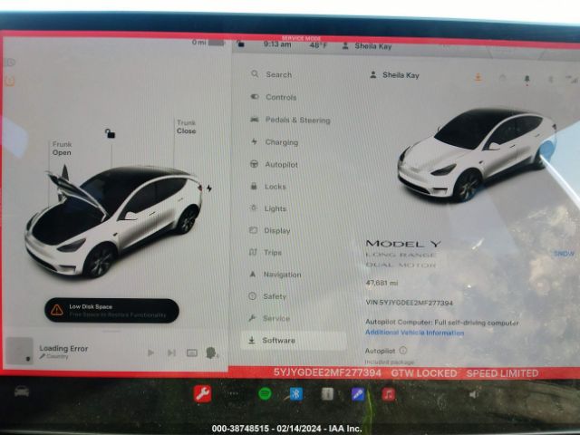 Photo 6 VIN: 5YJYGDEE2MF277394 - TESLA MODEL Y 