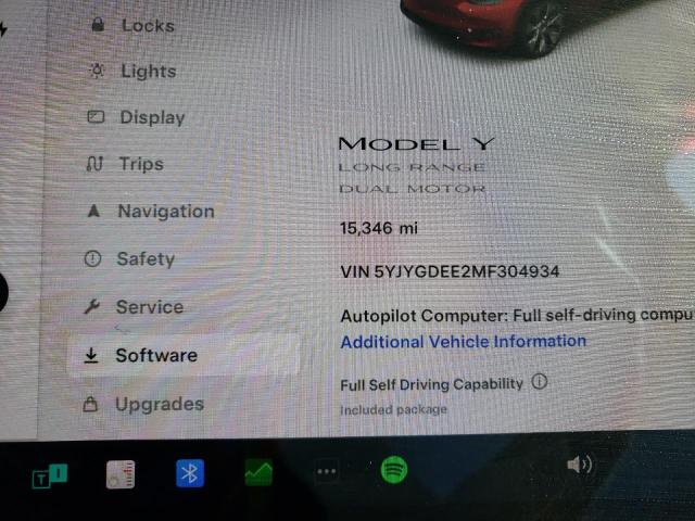 Photo 8 VIN: 5YJYGDEE2MF304934 - TESLA MODEL Y 