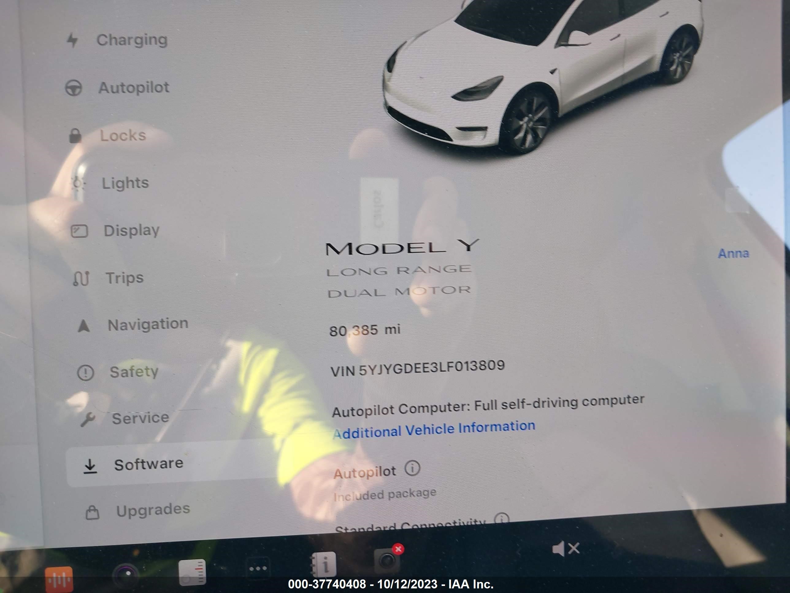 Photo 6 VIN: 5YJYGDEE3LF013809 - TESLA MODEL Y 