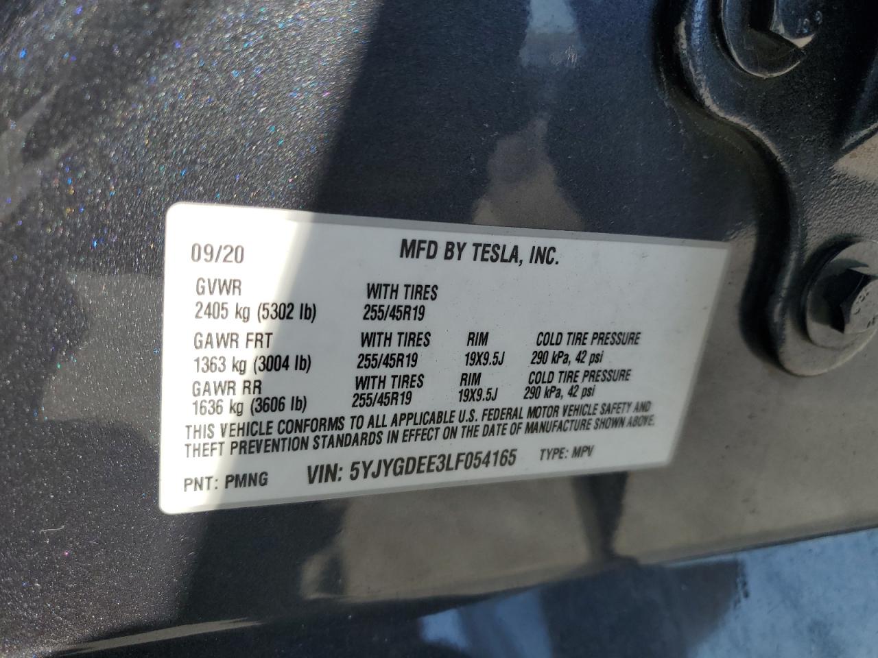 Photo 11 VIN: 5YJYGDEE3LF054165 - TESLA MODEL Y 