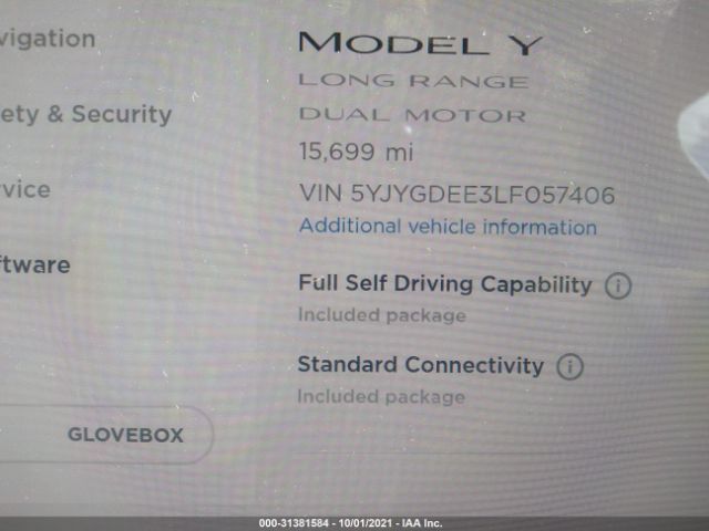 Photo 6 VIN: 5YJYGDEE3LF057406 - TESLA MODEL Y 