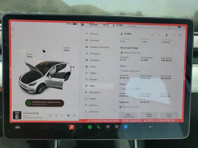 Photo 8 VIN: 5YJYGDEE3MF087958 - TESLA MODEL Y 