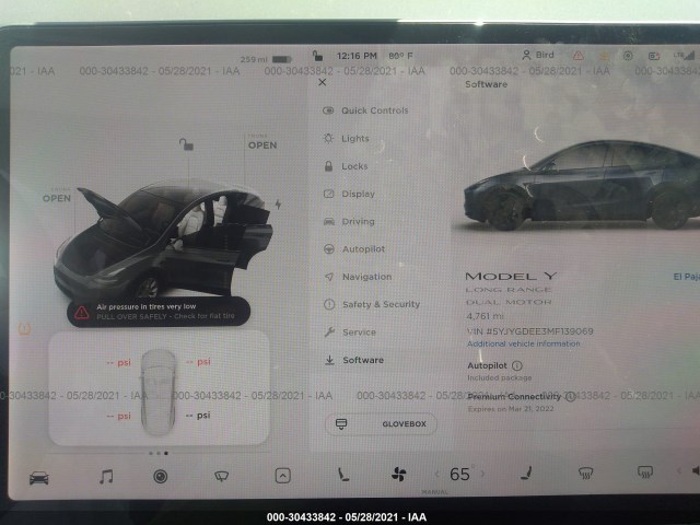 Photo 6 VIN: 5YJYGDEE3MF139069 - TESLA MODEL Y 