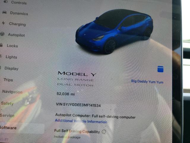 Photo 8 VIN: 5YJYGDEE3MF141534 - TESLA MODEL Y 