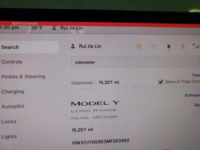 Photo 8 VIN: 5YJYGDEE3MF202493 - TESLA MODEL Y 