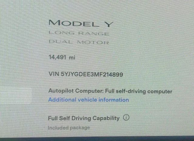 Photo 6 VIN: 5YJYGDEE3MF214899 - TESLA MODEL Y 