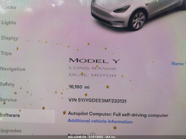 Photo 6 VIN: 5YJYGDEE3MF233131 - TESLA MODEL Y 