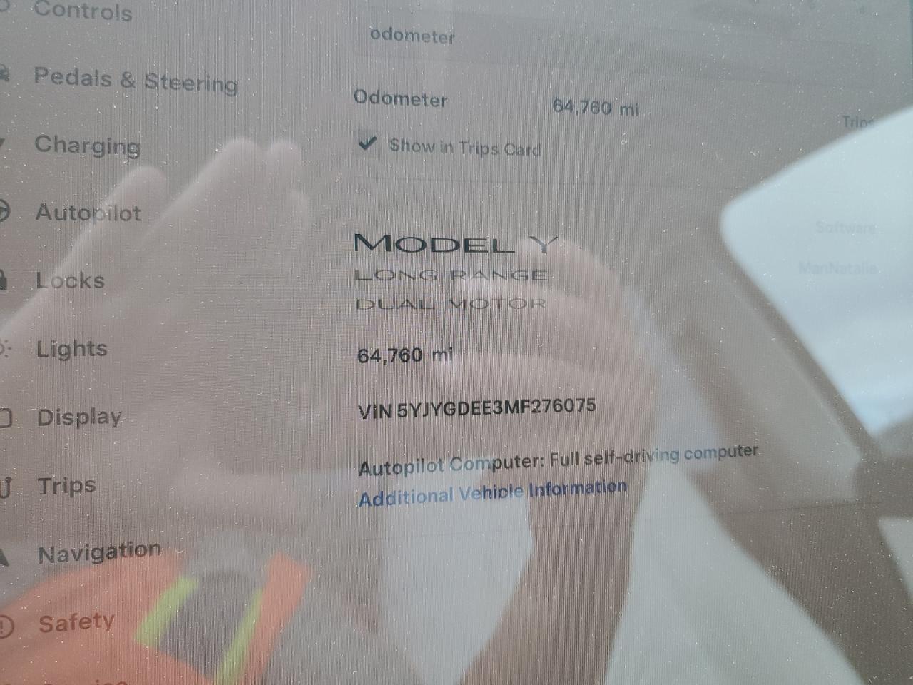 Photo 8 VIN: 5YJYGDEE3MF276075 - TESLA MODEL Y 