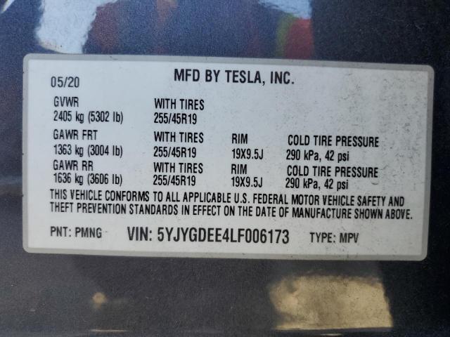 Photo 12 VIN: 5YJYGDEE4LF006173 - TESLA MODEL Y 