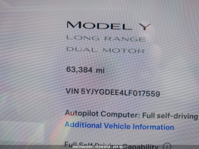 Photo 6 VIN: 5YJYGDEE4LF017559 - TESLA MODEL Y 