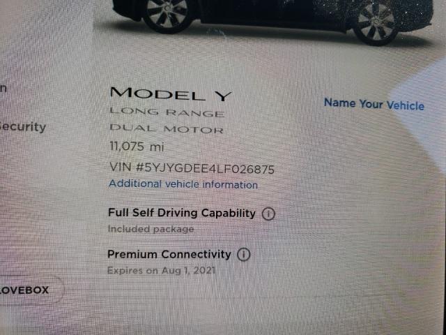 Photo 7 VIN: 5YJYGDEE4LF026875 - TESLA MODEL Y 