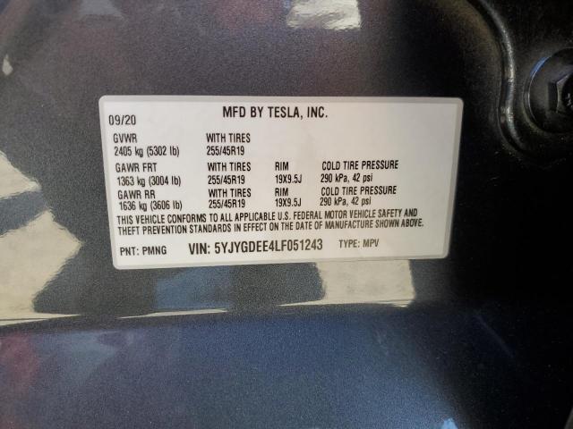 Photo 11 VIN: 5YJYGDEE4LF051243 - TESLA MODEL Y 