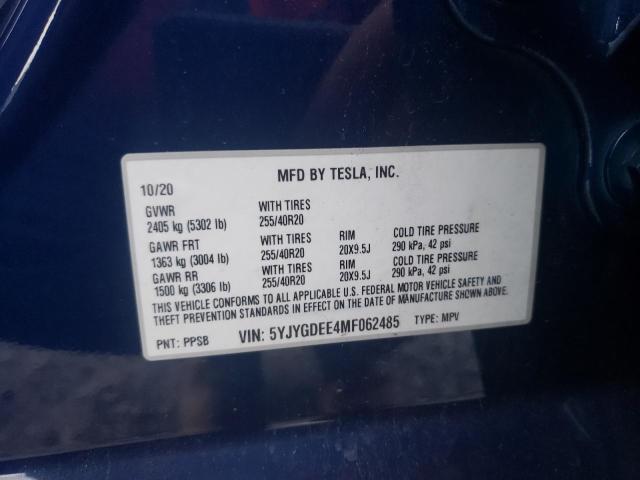 Photo 9 VIN: 5YJYGDEE4MF062485 - TESLA MODEL Y 