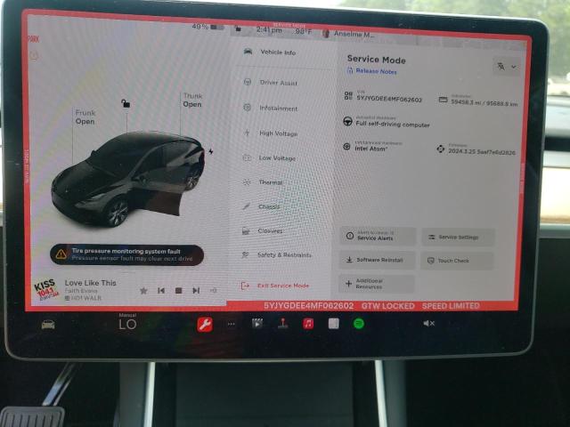 Photo 8 VIN: 5YJYGDEE4MF062602 - TESLA MODEL Y 