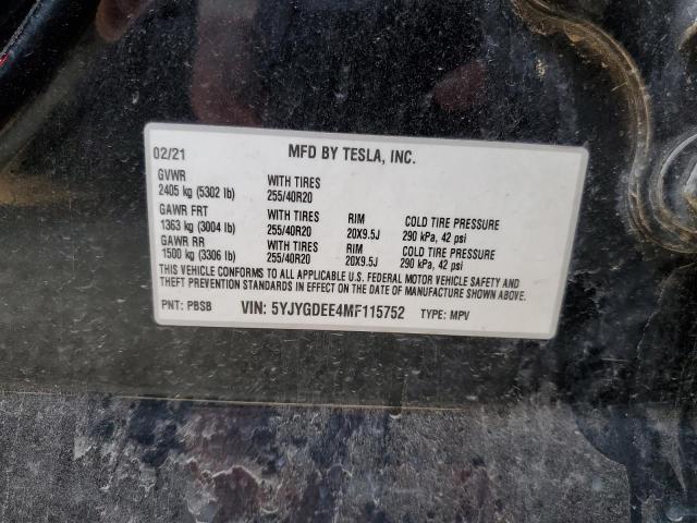 Photo 11 VIN: 5YJYGDEE4MF115752 - TESLA MODEL Y 