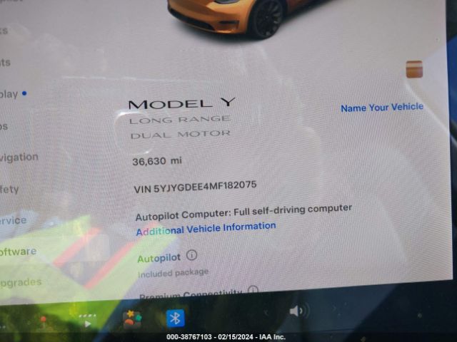 Photo 6 VIN: 5YJYGDEE4MF182075 - TESLA MODEL Y 