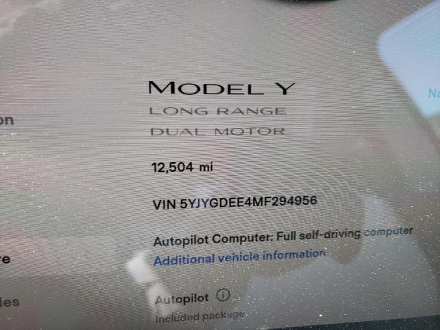 Photo 7 VIN: 5YJYGDEE4MF294956 - TESLA MODEL Y 