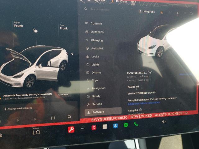 Photo 8 VIN: 5YJYGDEE5LF019630 - TESLA MODEL Y 