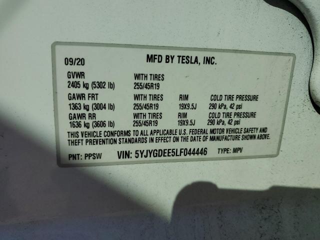 Photo 12 VIN: 5YJYGDEE5LF044446 - TESLA MODEL Y 