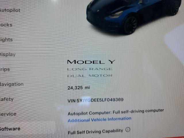 Photo 8 VIN: 5YJYGDEE5LF049369 - TESLA MODEL Y 