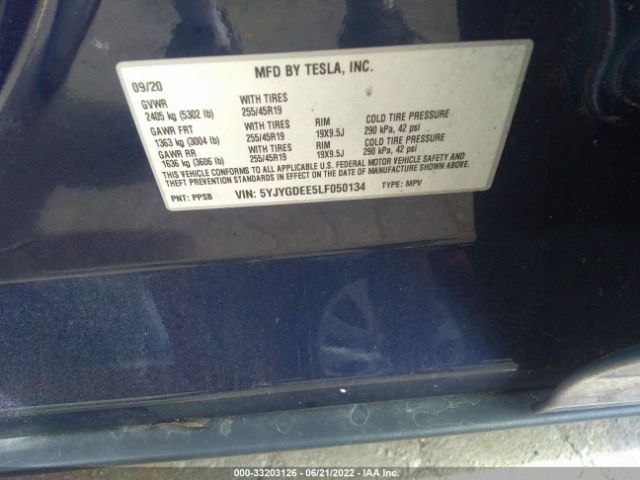 Photo 8 VIN: 5YJYGDEE5LF050134 - TESLA MODEL Y 