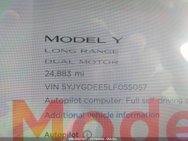 Photo 6 VIN: 5YJYGDEE5LF055057 - TESLA MODEL Y 