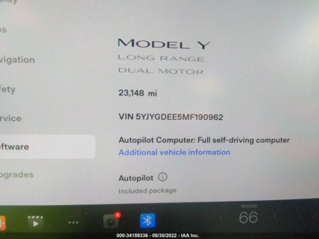 Photo 6 VIN: 5YJYGDEE5MF190962 - TESLA MODEL Y 