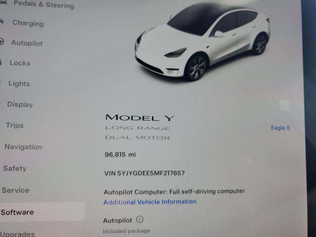 Photo 8 VIN: 5YJYGDEE5MF217657 - TESLA MODEL Y 