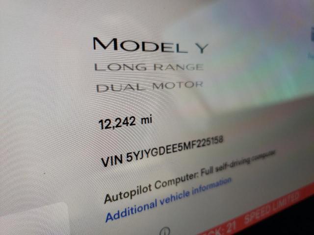 Photo 7 VIN: 5YJYGDEE5MF225158 - TESLA MODEL Y 