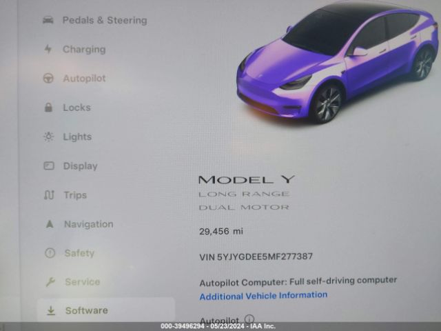 Photo 6 VIN: 5YJYGDEE5MF277387 - TESLA MODEL Y 