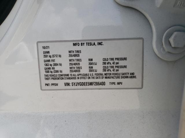 Photo 11 VIN: 5YJYGDEE5MF286400 - TESLA MODEL Y 