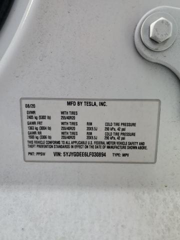 Photo 13 VIN: 5YJYGDEE6LF030894 - TESLA MODEL Y 