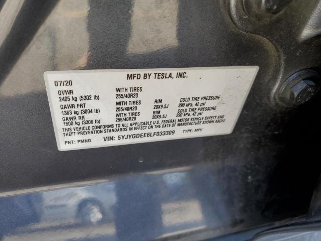 Photo 12 VIN: 5YJYGDEE6LF033309 - TESLA MODEL Y 