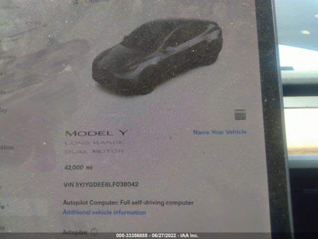 Photo 6 VIN: 5YJYGDEE6LF038042 - TESLA MODEL Y 