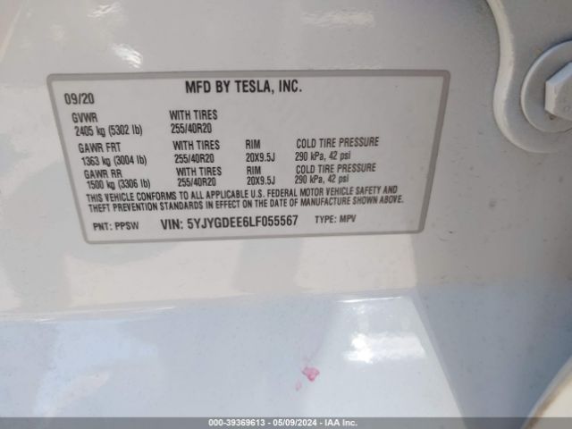 Photo 8 VIN: 5YJYGDEE6LF055567 - TESLA MODEL Y 