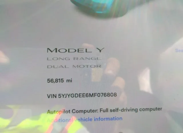 Photo 6 VIN: 5YJYGDEE6MF076808 - TESLA MODEL Y 