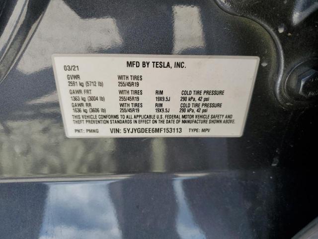 Photo 11 VIN: 5YJYGDEE6MF153113 - TESLA MODEL Y 