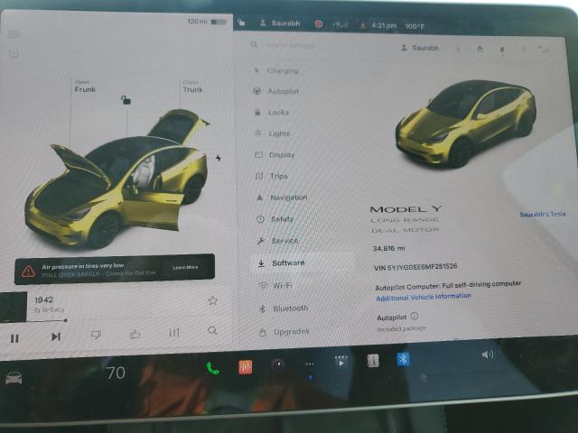 Photo 8 VIN: 5YJYGDEE6MF251526 - TESLA MODEL Y 